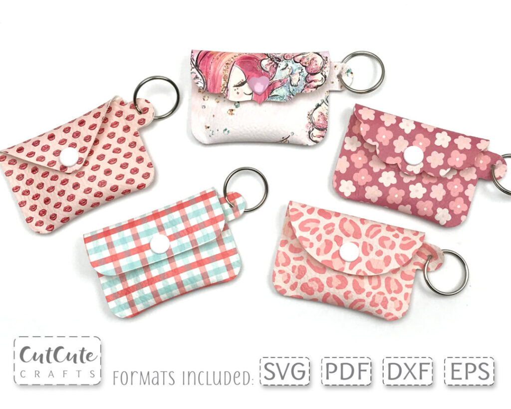 Bundle of five mini coin purse templates