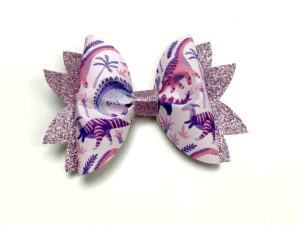 Bow made with my custom printed htv material