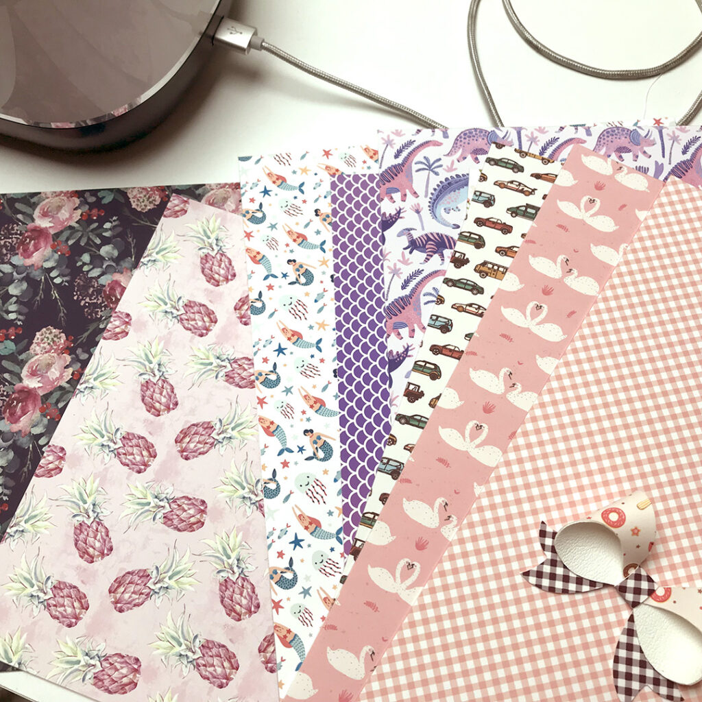 Home made hair bow material with printable heat transfer vinyl