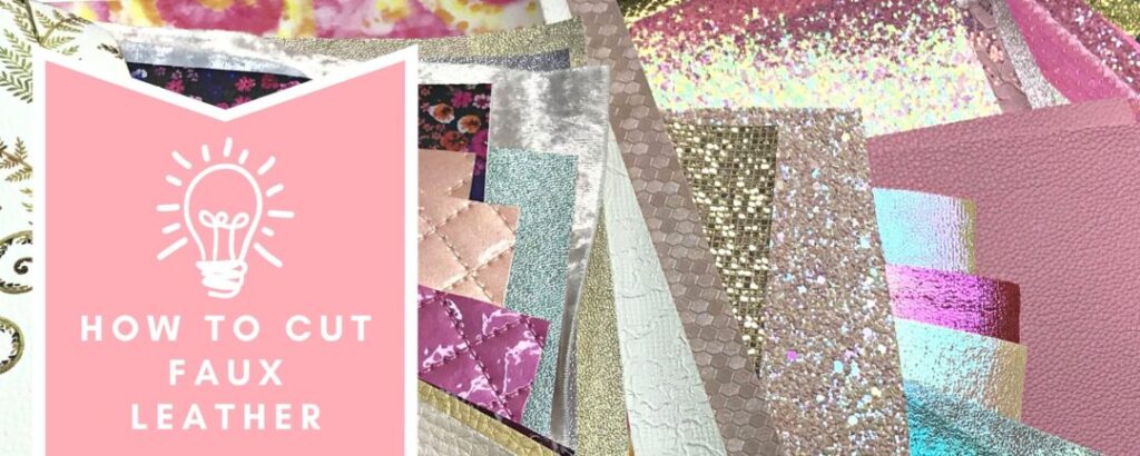 Different types of faux leather and glitter canvas
